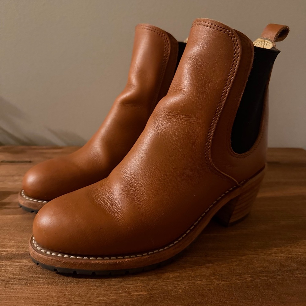 Red Wing Harriet Chelsea Boots – Pecan Boundary Leather Heeled Heritage Sz 7.5 - Picture 2 of 11